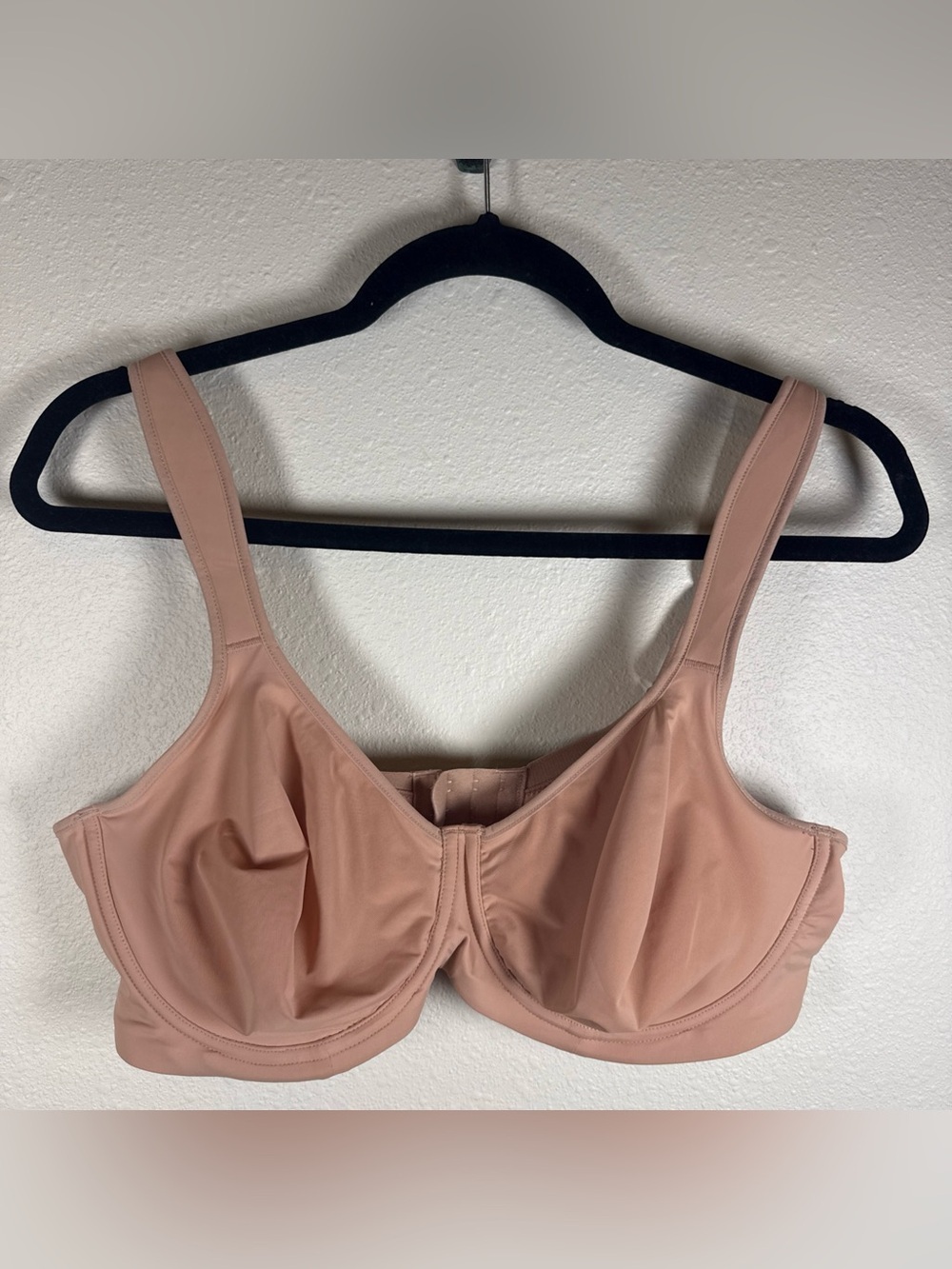 HSIA Full Coverage Minimizer Bra Nude 40D Underwire Wide Padded Straps